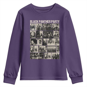 Vintage Black Panther Party Youth Sweatshirt Huey P. Newton Bobby Seale Black History Month Juneteenth TS10 Purple Print Your Wear