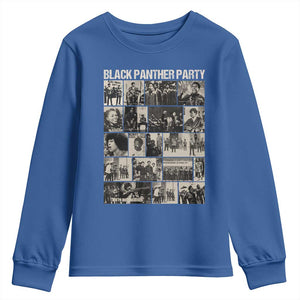 Vintage Black Panther Party Youth Sweatshirt Huey P. Newton Bobby Seale Black History Month Juneteenth TS10 Royal Blue Print Your Wear