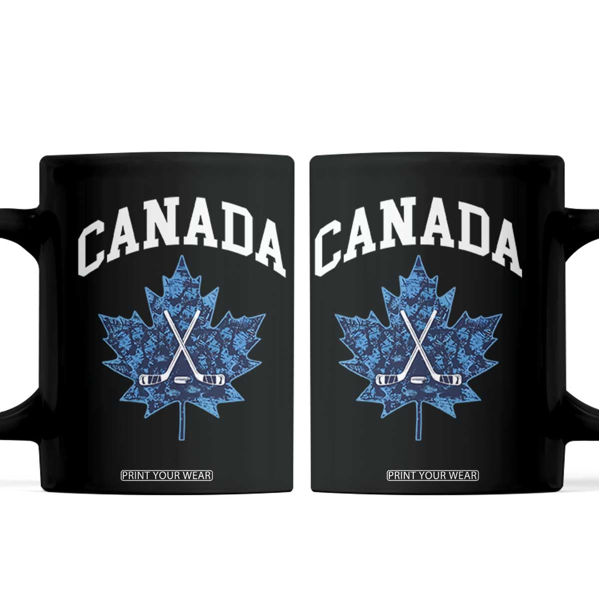 Vintage Canada Hockey Coffee Mug Maple Leafs TS10 Black Print Your Wear