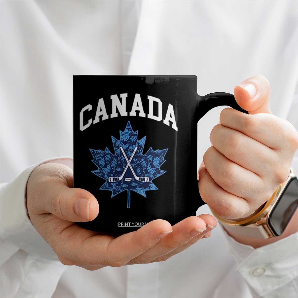 Vintage Canada Hockey Coffee Mug Maple Leafs TS10 Print Your Wear