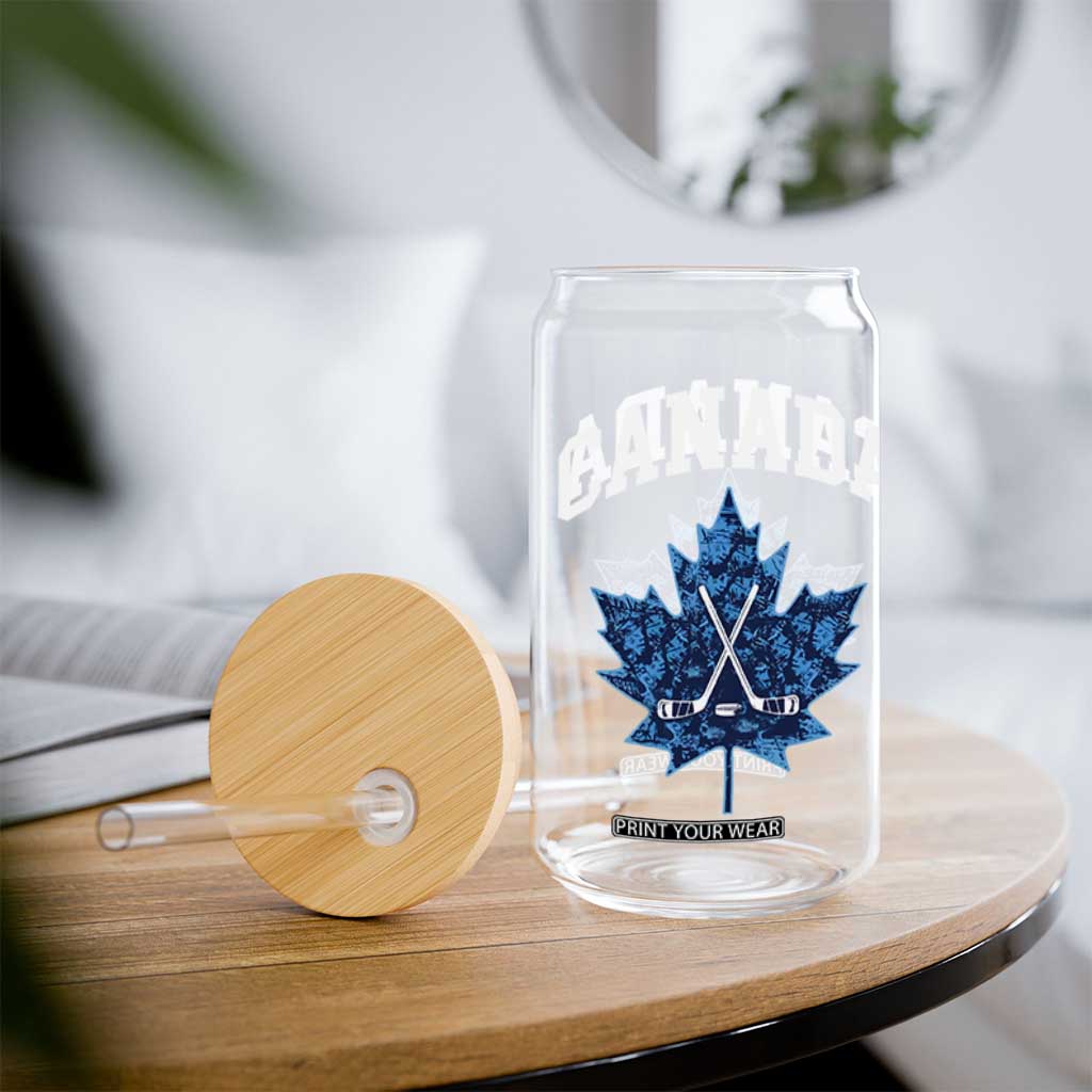 Vintage Canada Hockey Glass Can Maple Leafs TS10 Print Your Wear