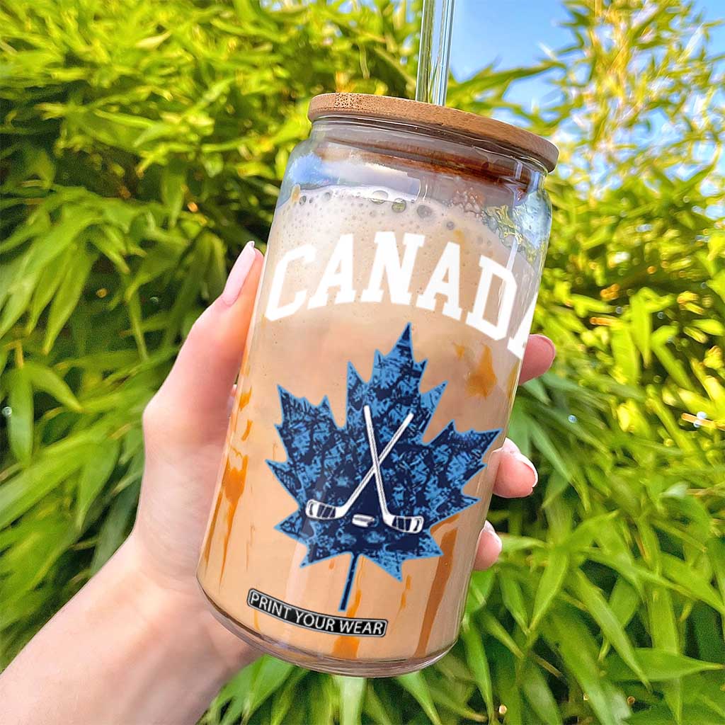 Vintage Canada Hockey Glass Can Maple Leafs TS10 Print Your Wear