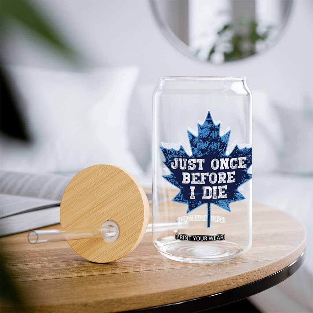 Vintage Canada Hockey Glass Can Toronto Just Once Before I Die Maple Leafs TS10 Print Your Wear