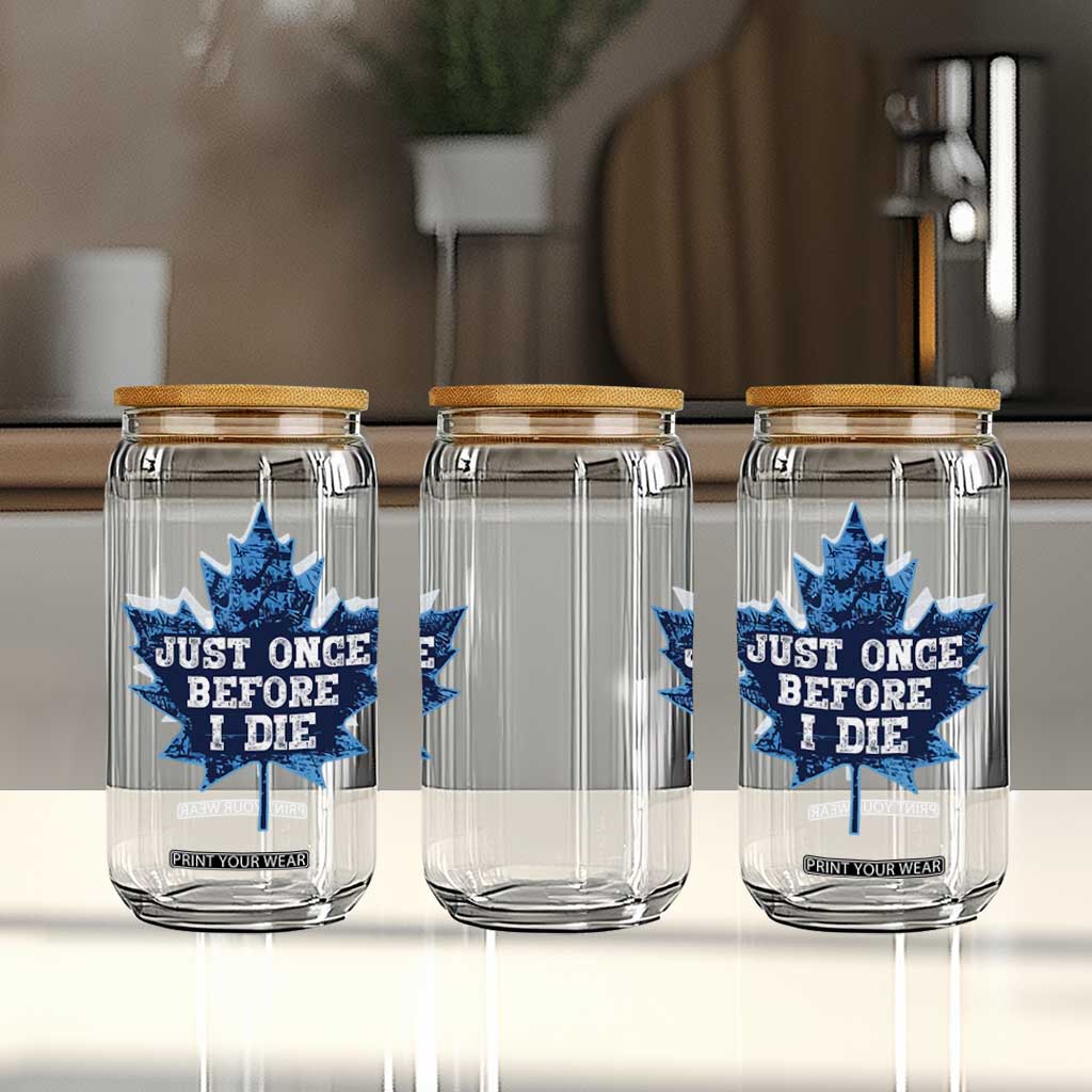 Vintage Canada Hockey Glass Can Toronto Just Once Before I Die Maple Leafs TS10 Print Your Wear