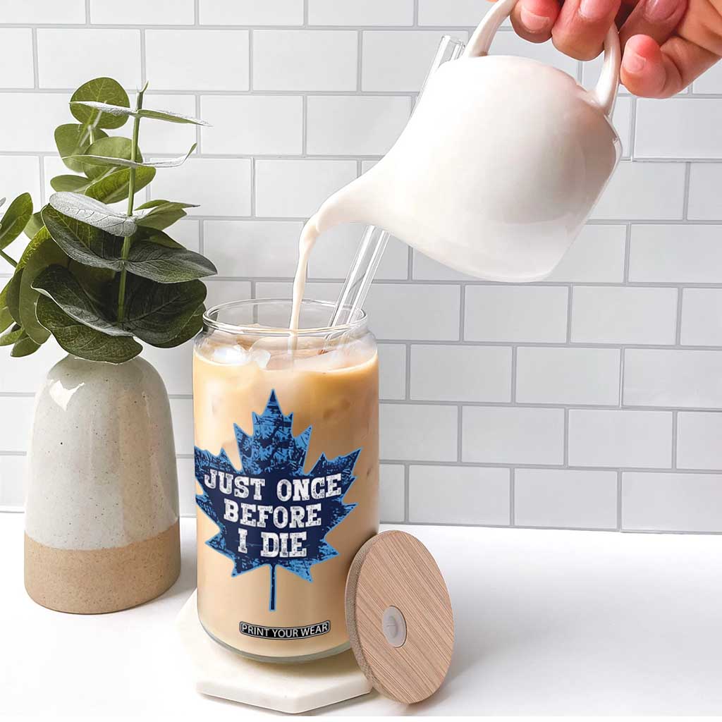 Vintage Canada Hockey Glass Can Toronto Just Once Before I Die Maple Leafs TS10 Print Your Wear