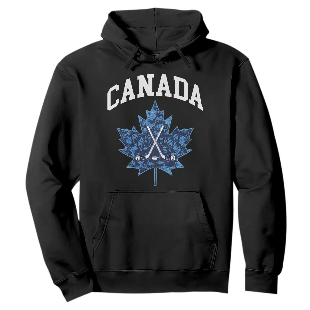 Vintage Canada Hockey Hoodie Maple Leafs TS10 Black Print Your Wear