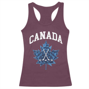 Vintage Canada Hockey Racerback Tank Top Maple Leafs TS10 Maroon Print Your Wear