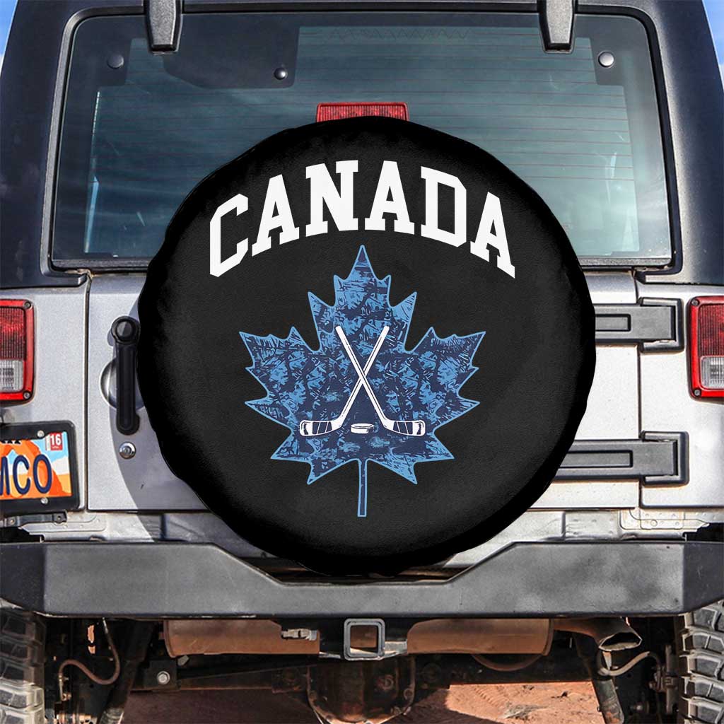 Vintage Canada Hockey Spare Tire Cover Maple Leafs TS10 No hole Black Print Your Wear