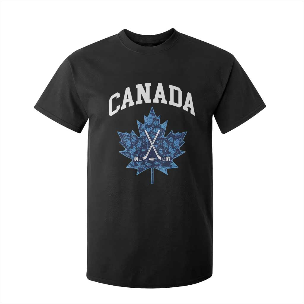 Vintage Canada Hockey T Shirt For Kid Maple Leafs TS10 Black Print Your Wear