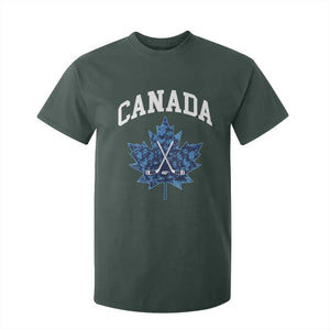 Vintage Canada Hockey T Shirt For Kid Maple Leafs TS10 Dark Forest Green Print Your Wear