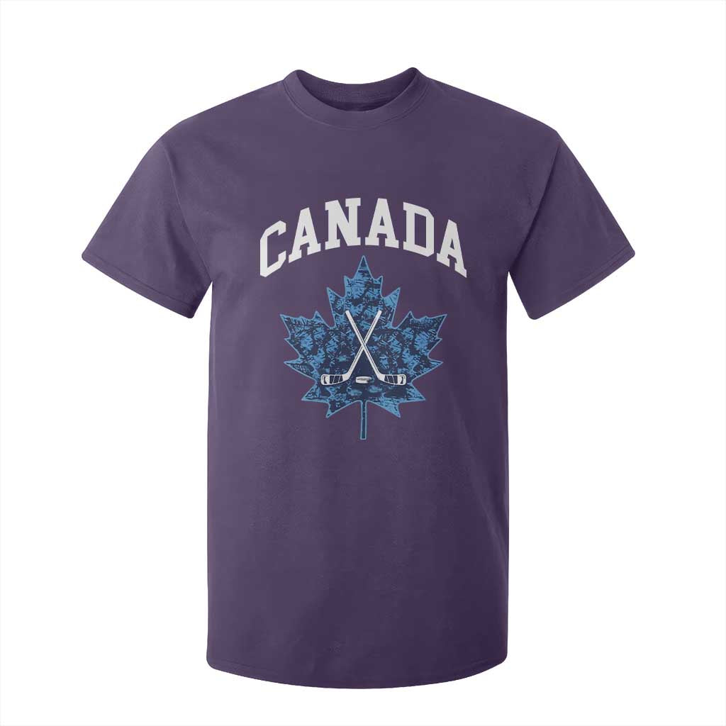 Vintage Canada Hockey T Shirt For Kid Maple Leafs TS10 Purple Print Your Wear
