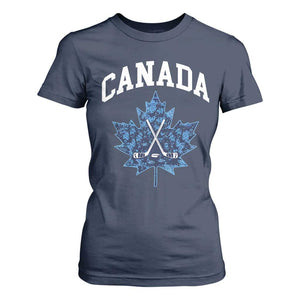Vintage Canada Hockey T Shirt For Women Maple Leafs TS10 Navy Print Your Wear