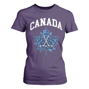 Vintage Canada Hockey T Shirt For Women Maple Leafs TS10 Purple Print Your Wear