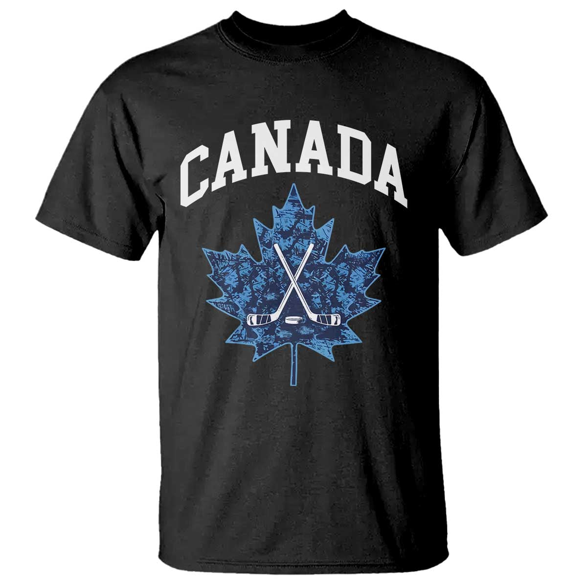Vintage Canada Hockey T Shirt Maple Leafs TS10 Black Print Your Wear
