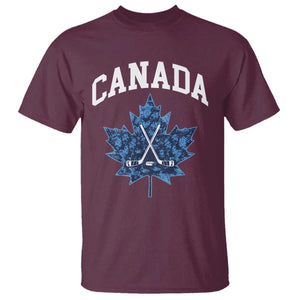 Vintage Canada Hockey T Shirt Maple Leafs TS10 Maroon Print Your Wear