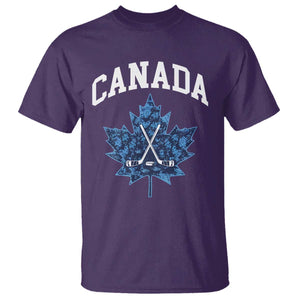 Vintage Canada Hockey T Shirt Maple Leafs TS10 Purple Print Your Wear