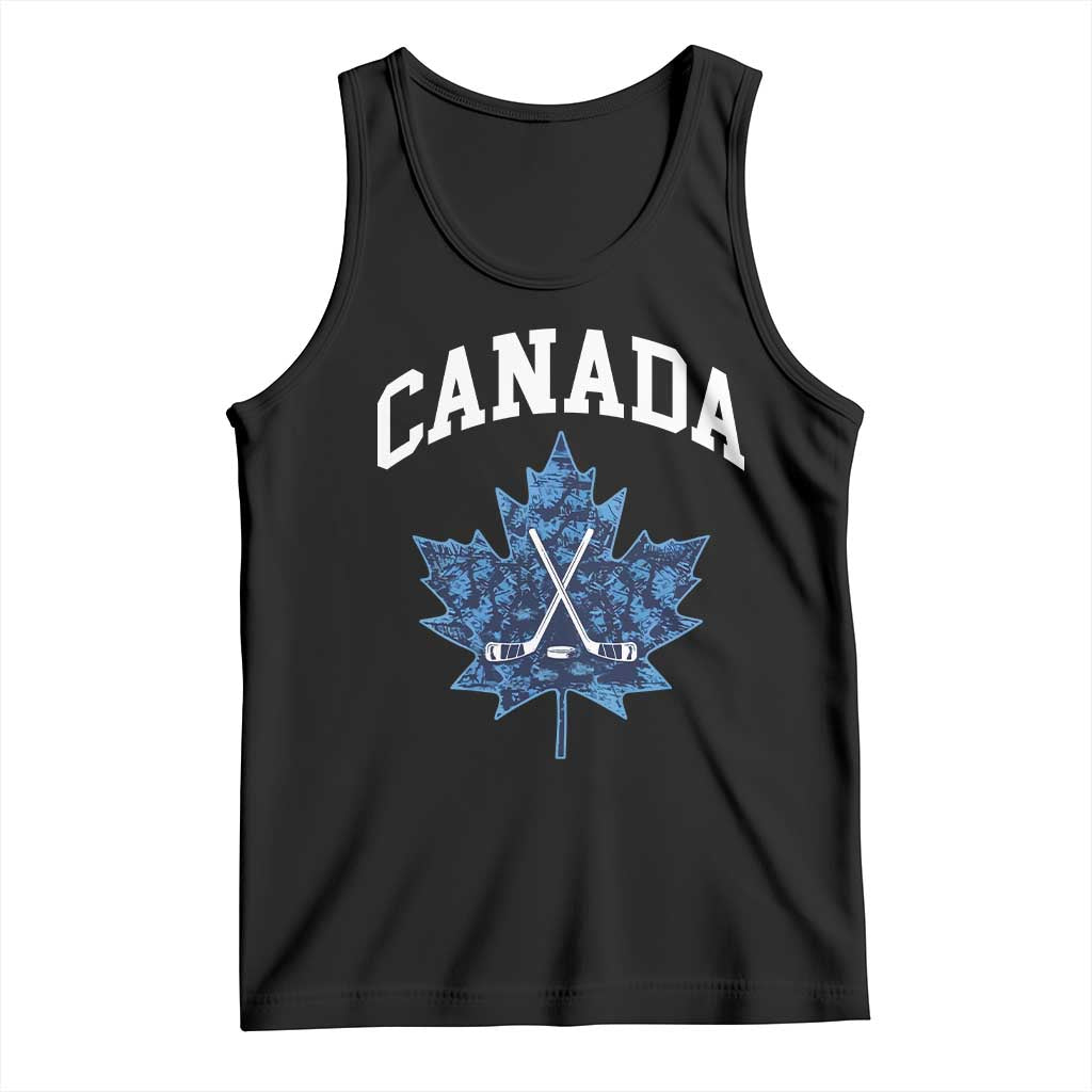 Vintage Canada Hockey Tank Top Maple Leafs TS10 Black Print Your Wear