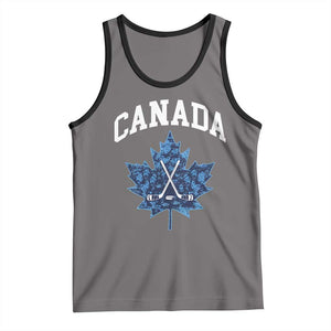 Vintage Canada Hockey Tank Top Maple Leafs TS10 Deep Heather Black Print Your Wear