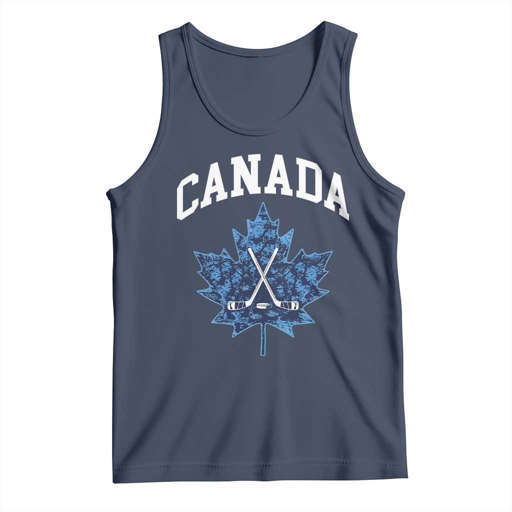 Vintage Canada Hockey Tank Top Maple Leafs TS10 Navy Print Your Wear