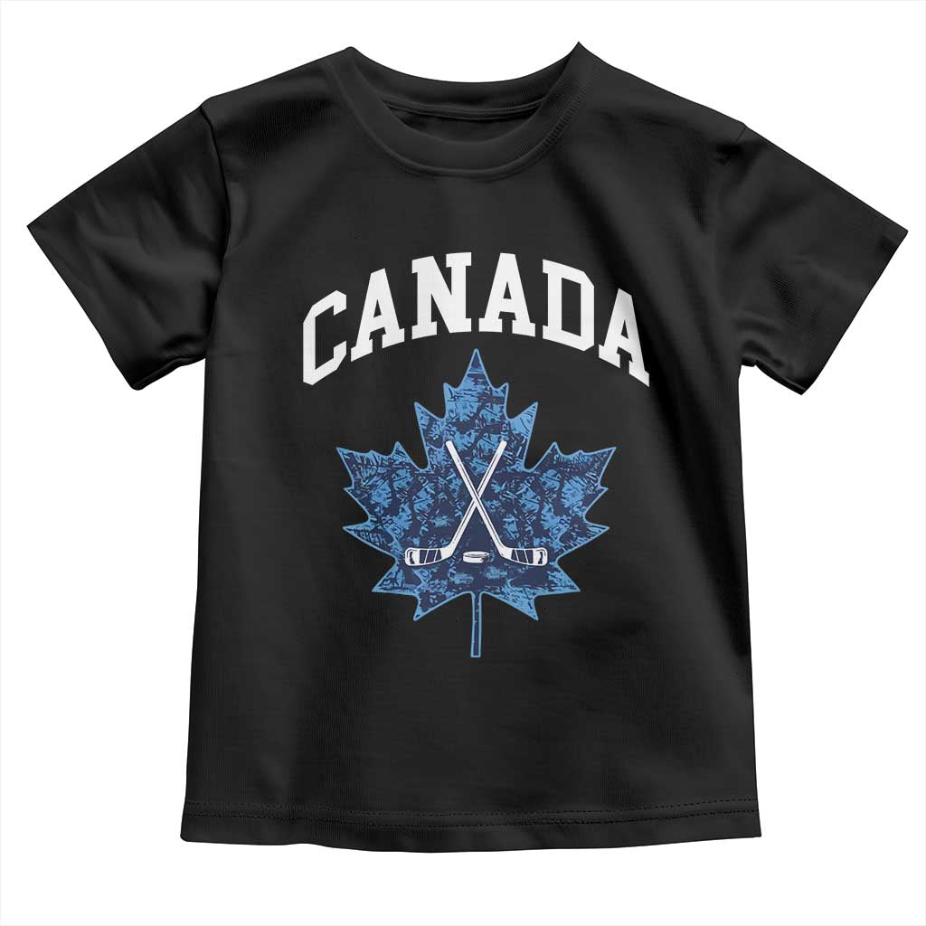 Vintage Canada Hockey Toddler T Shirt Maple Leafs TS10 Black Print Your Wear