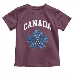 Vintage Canada Hockey Toddler T Shirt Maple Leafs TS10 Maroon Print Your Wear