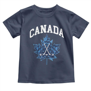 Vintage Canada Hockey Toddler T Shirt Maple Leafs TS10 Navy Print Your Wear