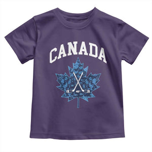 Vintage Canada Hockey Toddler T Shirt Maple Leafs TS10 Purple Print Your Wear