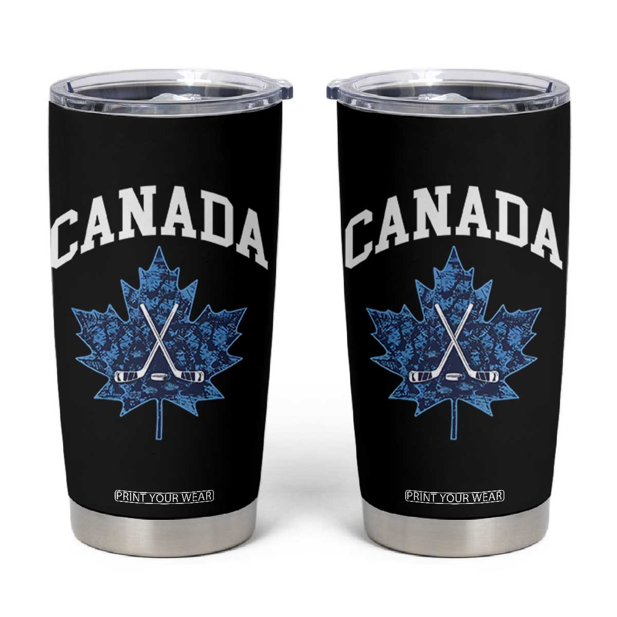 Vintage Canada Hockey Tumbler Cup Maple Leafs TS10 Black Print Your Wear