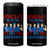 Vintage Feminist Americana 4 in 1 Can Cooler Tumbler Democracy Is Dying But Hey Nice Fireworks Funny 4th Of July TS02 One Size: 16 oz Black Print Your Wear