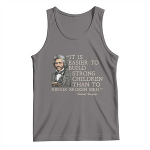 Vintage Frederick Douglass Tank Top It Is Easier To Build Strong Children Than To Repair Broken Men TS02 Deep Heather Print Your Wear