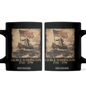 Vintage George Washington Coffee Mug 4th Of July Patriotic Gift TS10 Black Print Your Wear