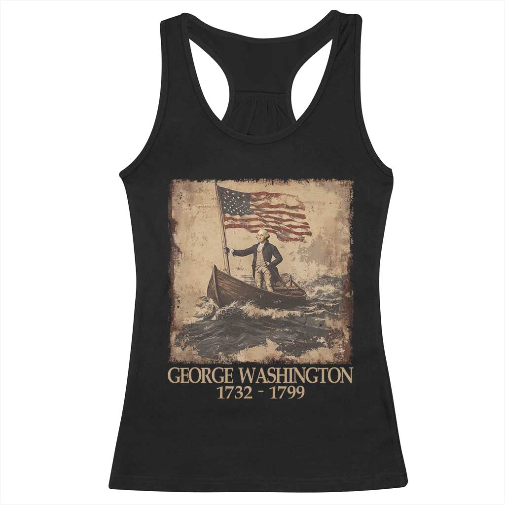 Vintage George Washington Racerback Tank Top 4th Of July Patriotic Gift TS10 Black Print Your Wear