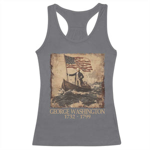 Vintage George Washington Racerback Tank Top 4th Of July Patriotic Gift TS10 Charcoal Print Your Wear