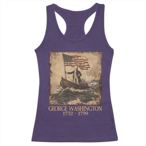 Vintage George Washington Racerback Tank Top 4th Of July Patriotic Gift TS10 Purple Print Your Wear