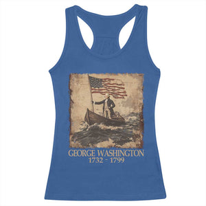 Vintage George Washington Racerback Tank Top 4th Of July Patriotic Gift TS10 Royal Blue Print Your Wear