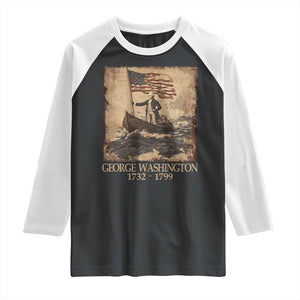 Vintage George Washington Raglan Shirt 4th Of July Patriotic Gift TS10 Black White Print Your Wear