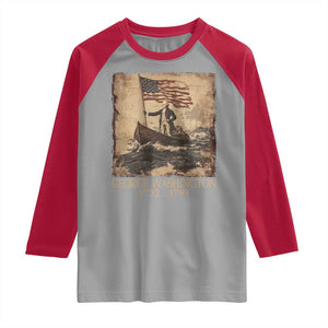 Vintage George Washington Raglan Shirt 4th Of July Patriotic Gift TS10 Sport Gray Red Print Your Wear