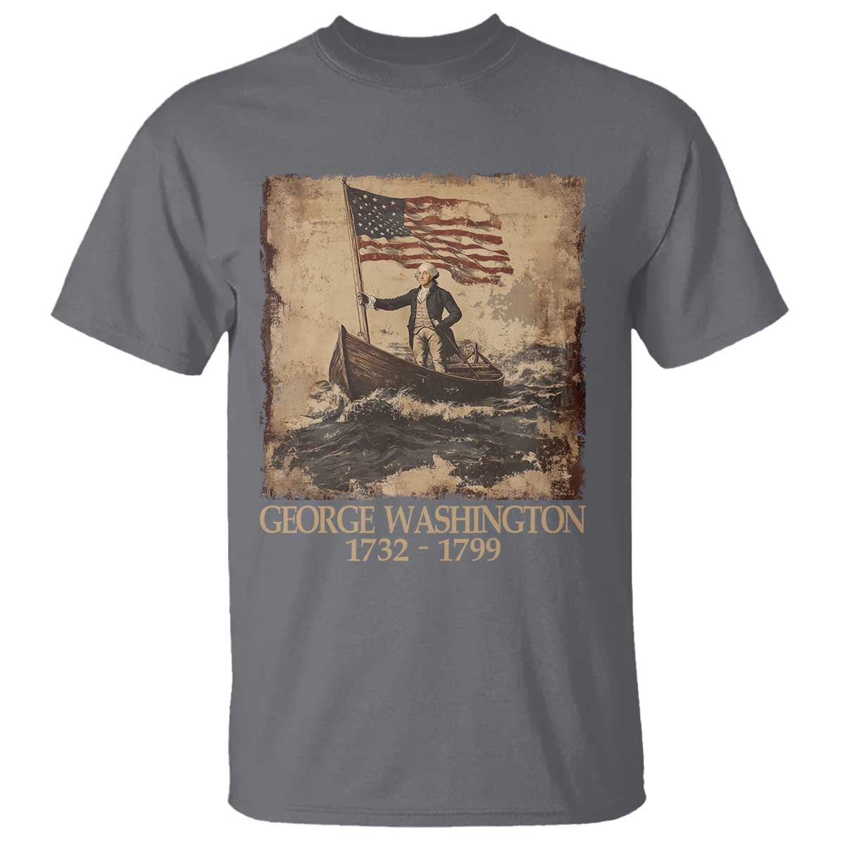 Vintage George Washington T Shirt 4th Of July Patriotic Gift TS10 Charcoal Print Your Wear