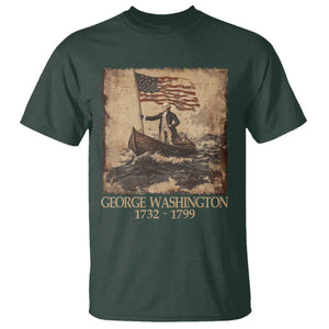 Vintage George Washington T Shirt 4th Of July Patriotic Gift TS10 Dark Forest Green Print Your Wear