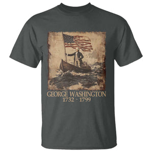 Vintage George Washington T Shirt 4th Of July Patriotic Gift TS10 Dark Heather Print Your Wear