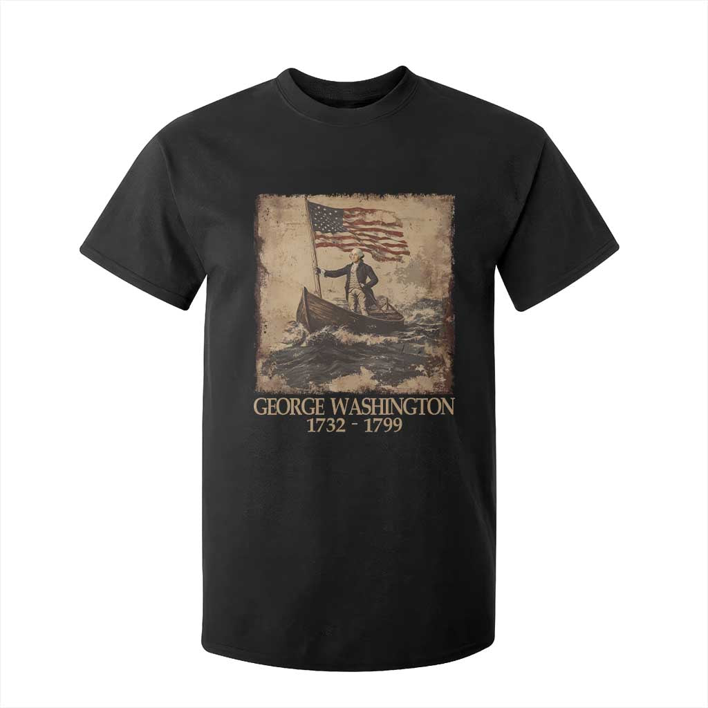 Vintage George Washington T Shirt For Kid 4th Of July Patriotic Gift TS10 Black Print Your Wear