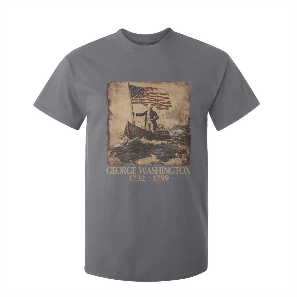 Vintage George Washington T Shirt For Kid 4th Of July Patriotic Gift TS10 Charcoal Print Your Wear