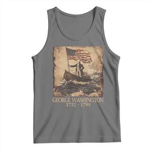 Vintage George Washington Tank Top 4th Of July Patriotic Gift TS10 Black Heather Print Your Wear