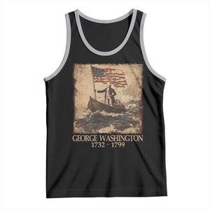 Vintage George Washington Tank Top 4th Of July Patriotic Gift TS10 Black Athletic Heather Print Your Wear
