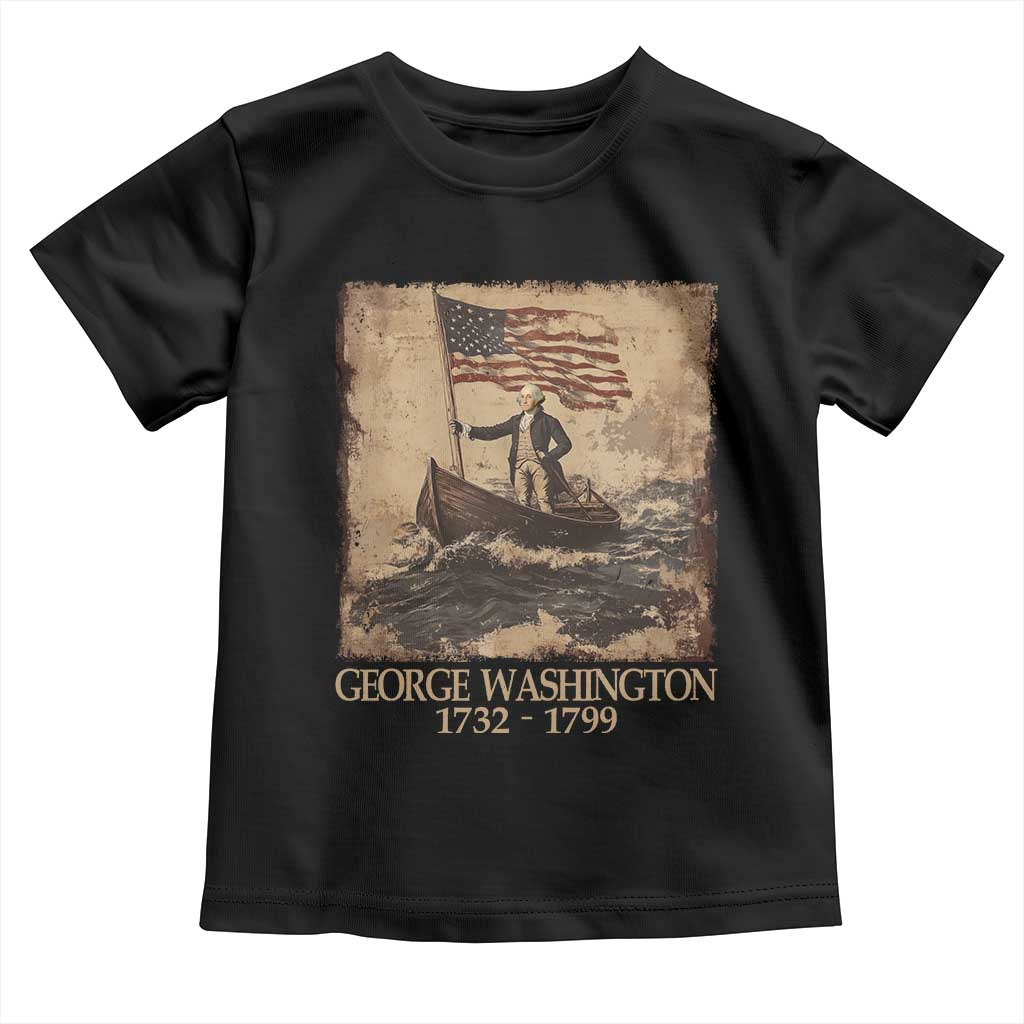 Vintage George Washington Toddler T Shirt 4th Of July Patriotic Gift TS10 Black Print Your Wear