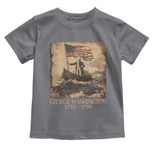 Vintage George Washington Toddler T Shirt 4th Of July Patriotic Gift TS10 Charcoal Print Your Wear