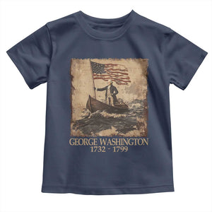Vintage George Washington Toddler T Shirt 4th Of July Patriotic Gift TS10 Navy Print Your Wear