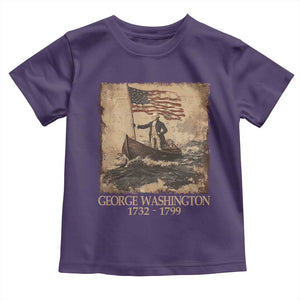 Vintage George Washington Toddler T Shirt 4th Of July Patriotic Gift TS10 Purple Print Your Wear