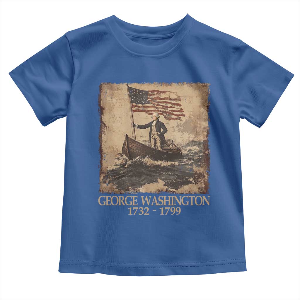 Vintage George Washington Toddler T Shirt 4th Of July Patriotic Gift TS10 Royal Blue Print Your Wear
