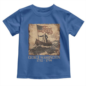 Vintage George Washington Toddler T Shirt 4th Of July Patriotic Gift TS10 Royal Blue Print Your Wear